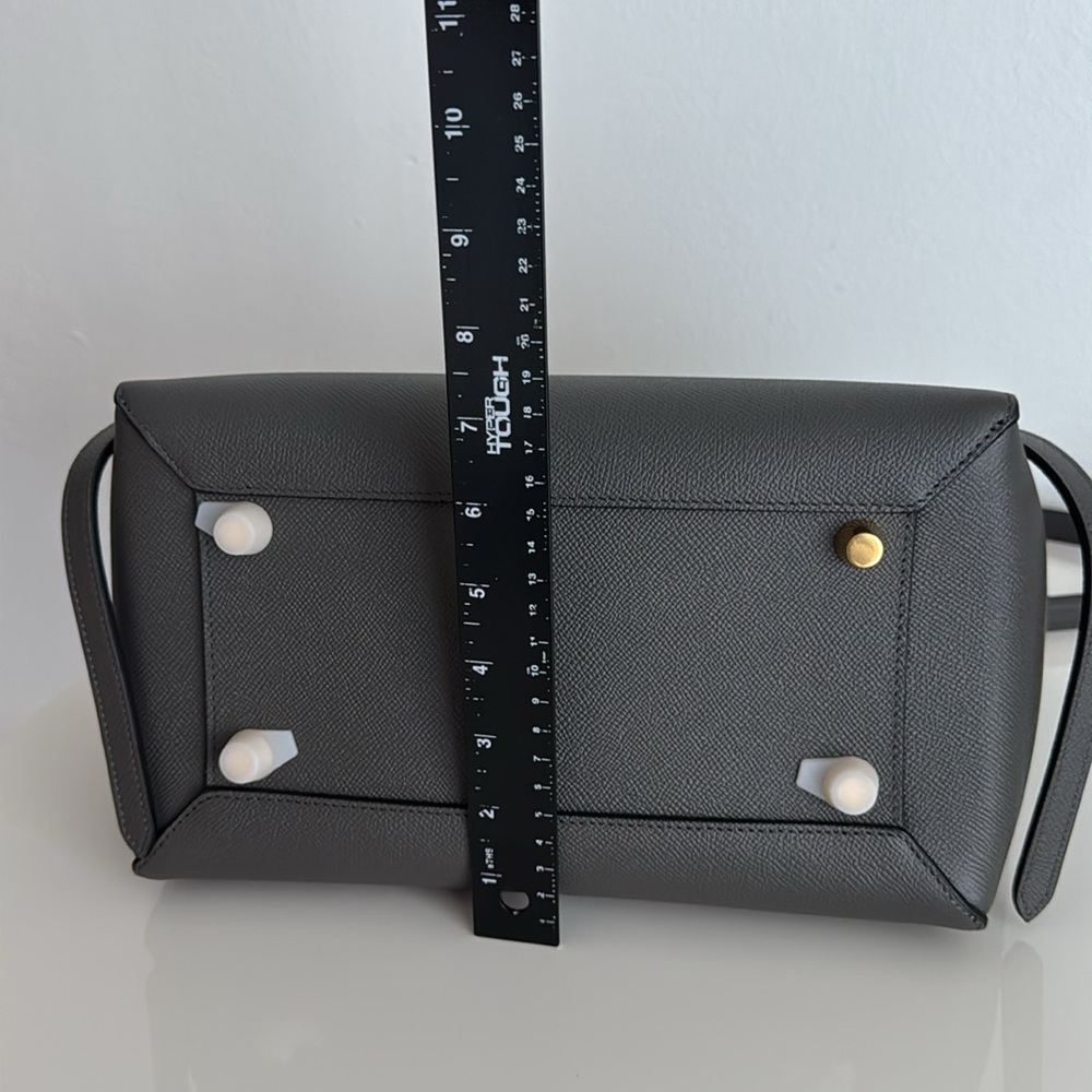 Celine *NEW* Grey Top Handle Leather Bag with Shoulder Strap & Dust Cover - Picture 10 of 14